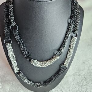 Three-toned Silver Grey and Black chain